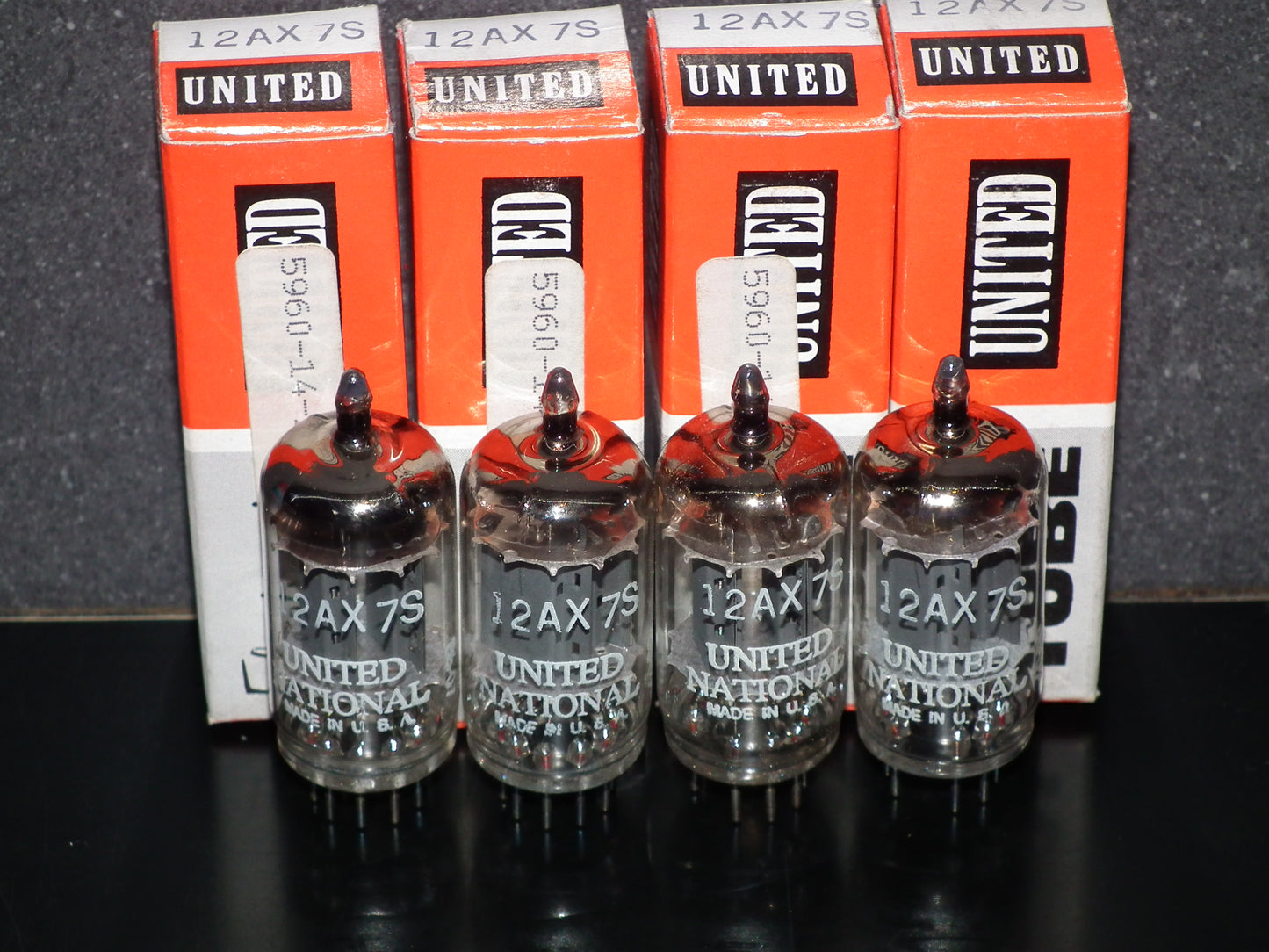 Platinum matched pair ECC83 12AX7 EI Yugoslavia Telefunken Long Smooth Plates 17mm NOS NIB rebranded United