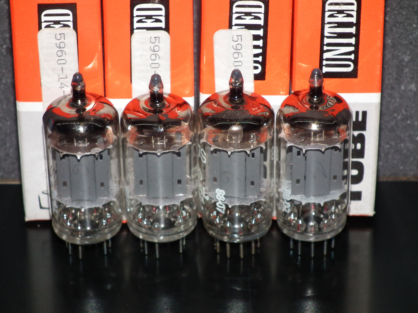 Platinum matched pair ECC83 12AX7 EI Yugoslavia Telefunken Long Smooth Plates 17mm NOS NIB rebranded United