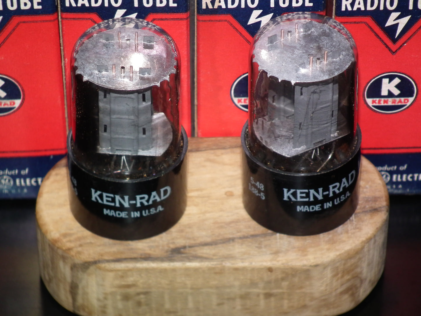 Matched Pair 12SN7GTA KEN-RAD NOS NIB Side D GETTER Gray Coated