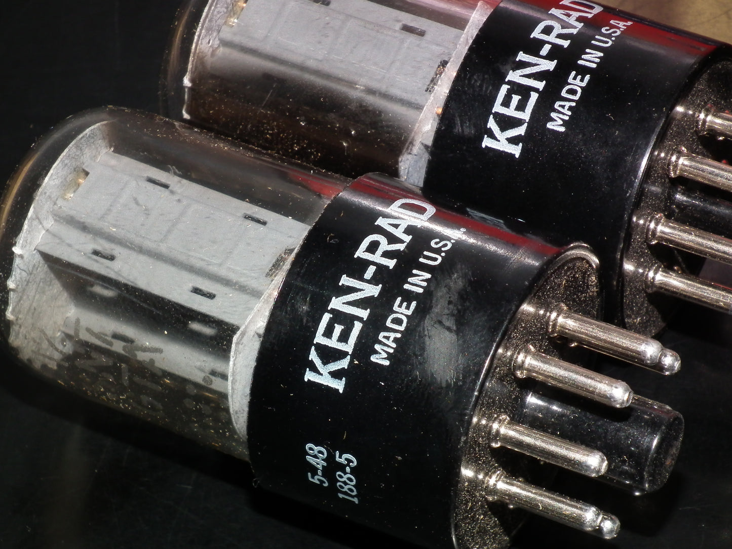 Matched Pair 12SN7GTA KEN-RAD NOS NIB Side D GETTER Gray Coated