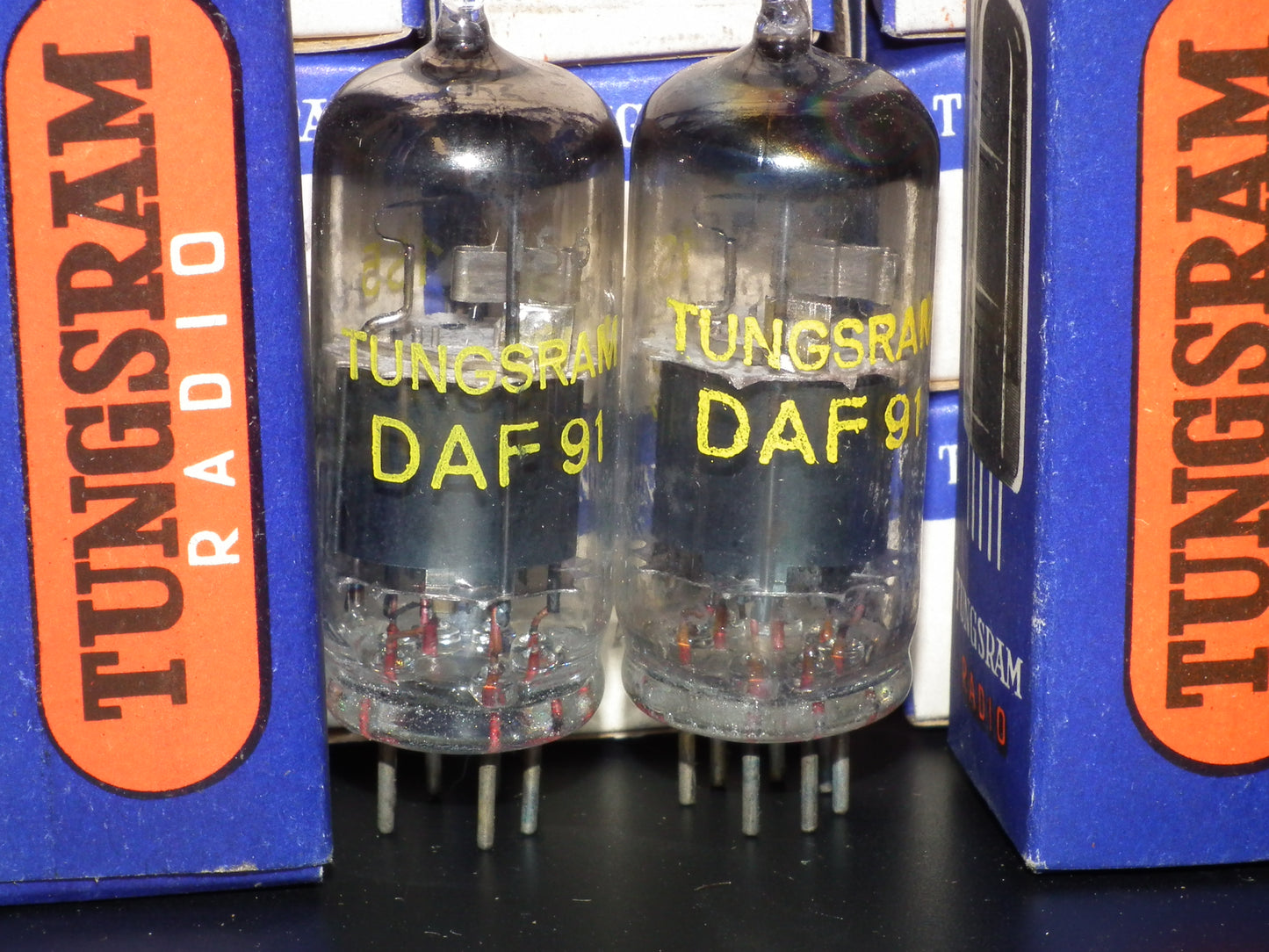 Platinum matched pair DAF91 Tungsram 1S5 Black Anodes