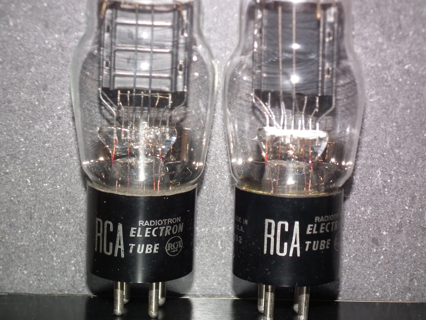 Platinum Matched Pair (2 tubes) 45 RCA NOS Old type D getter