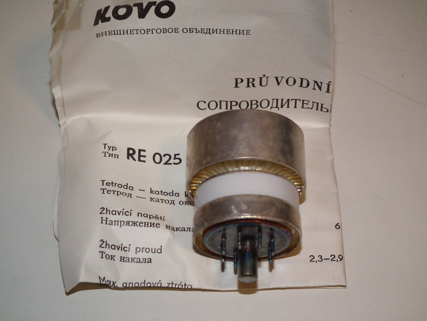 RE025XA TESLA NOS NIB 4CX250B Transmitting Tetrode Made in CZK