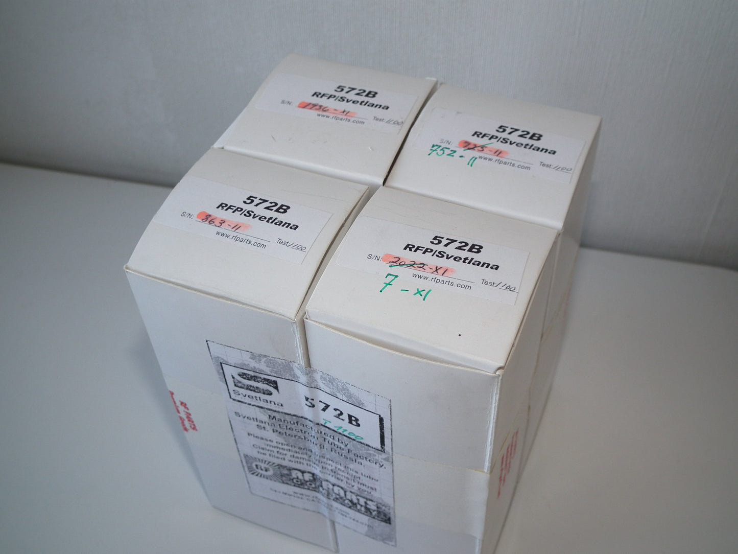 Platinum Matched Pair 572B Svetlana NOS NIB Top Anode Cap