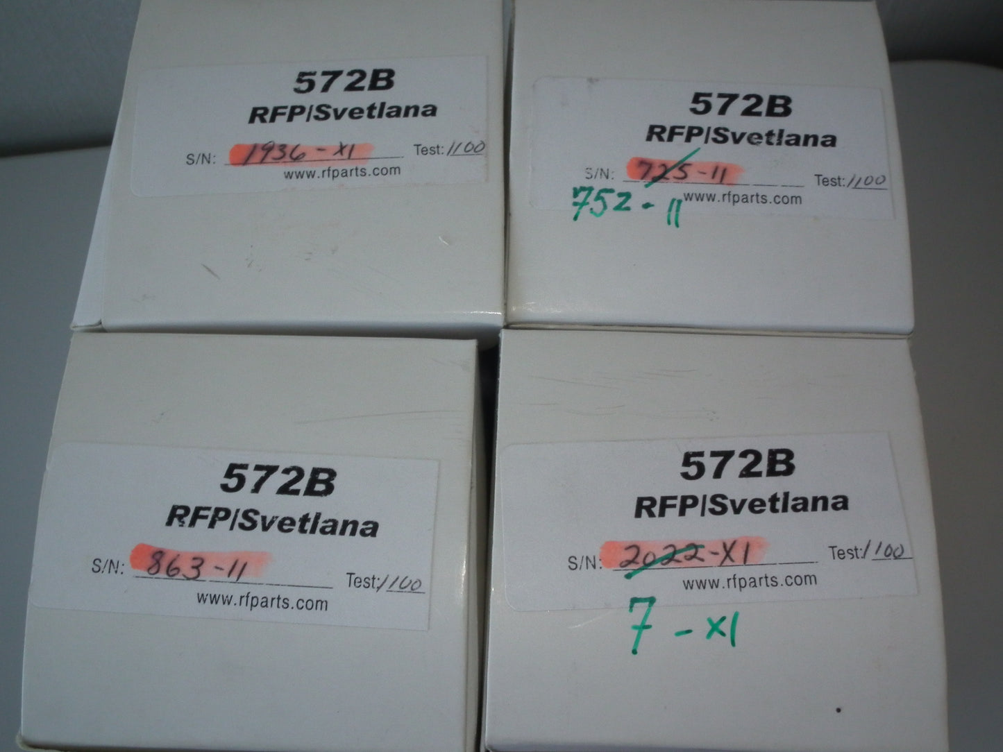 Platinum Matched Pair 572B Svetlana NOS NIB Top Anode Cap