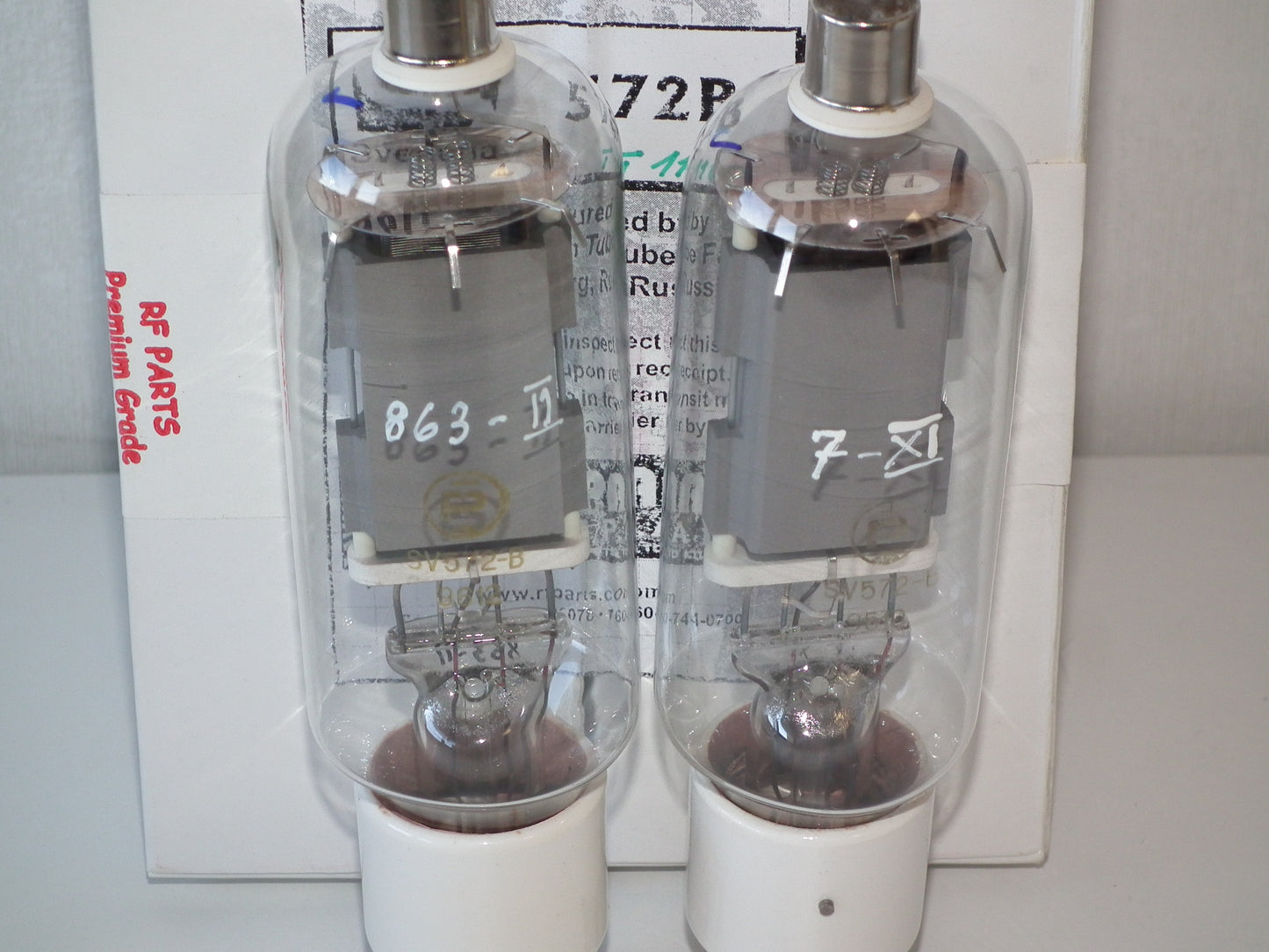 Platinum Matched Pair 572B Svetlana NOS NIB Top Anode Cap
