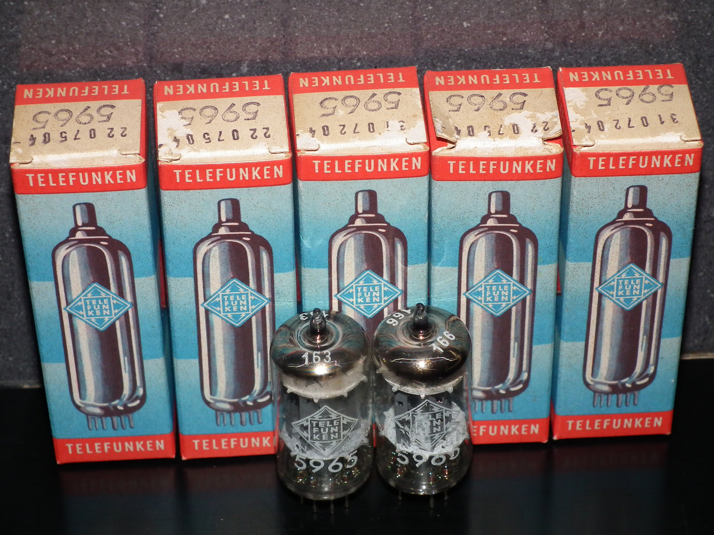 Platinum Matched Pair 5965 Telefunken E180CC EXTREMELY RARE GRAY FLANGES DB Ulm