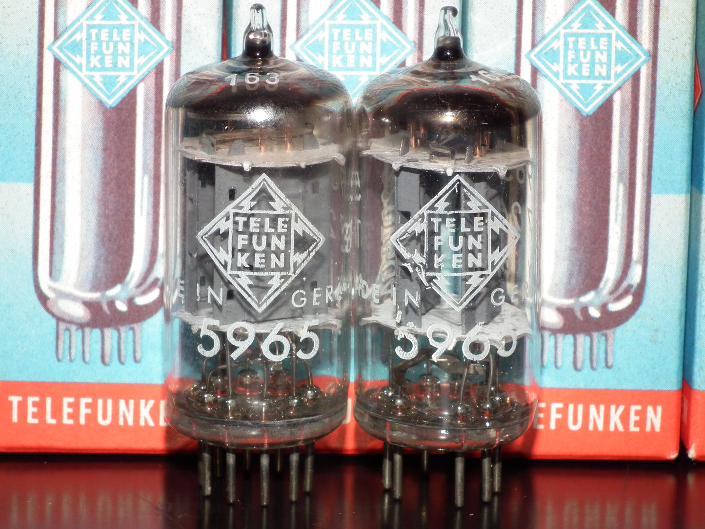 Platinum Matched Pair 5965 Telefunken E180CC EXTREMELY RARE GRAY FLANGES DB Ulm