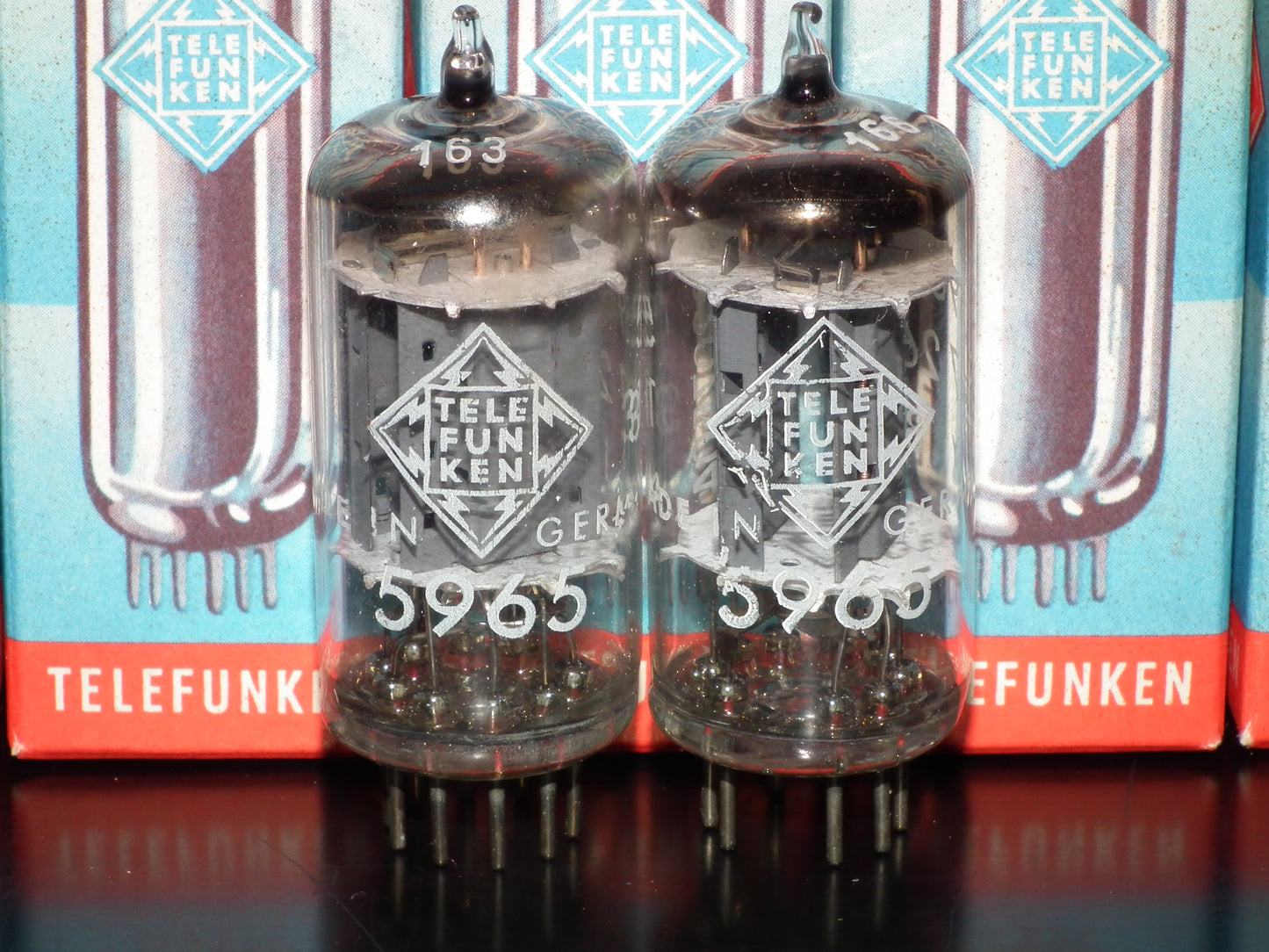 Platinum Matched Pair 5965 Telefunken E180CC EXTREMELY RARE GRAY FLANGES DB Ulm