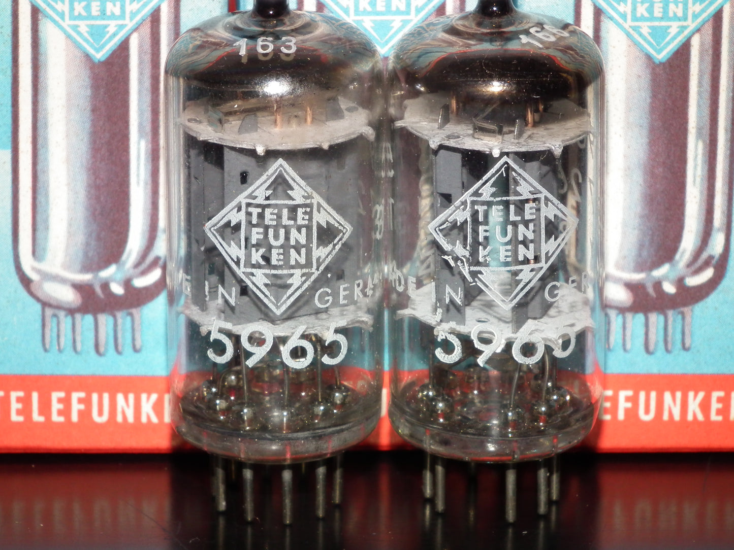 Platinum Matched Pair 5965 Telefunken E180CC EXTREMELY RARE GRAY FLANGES DB Ulm
