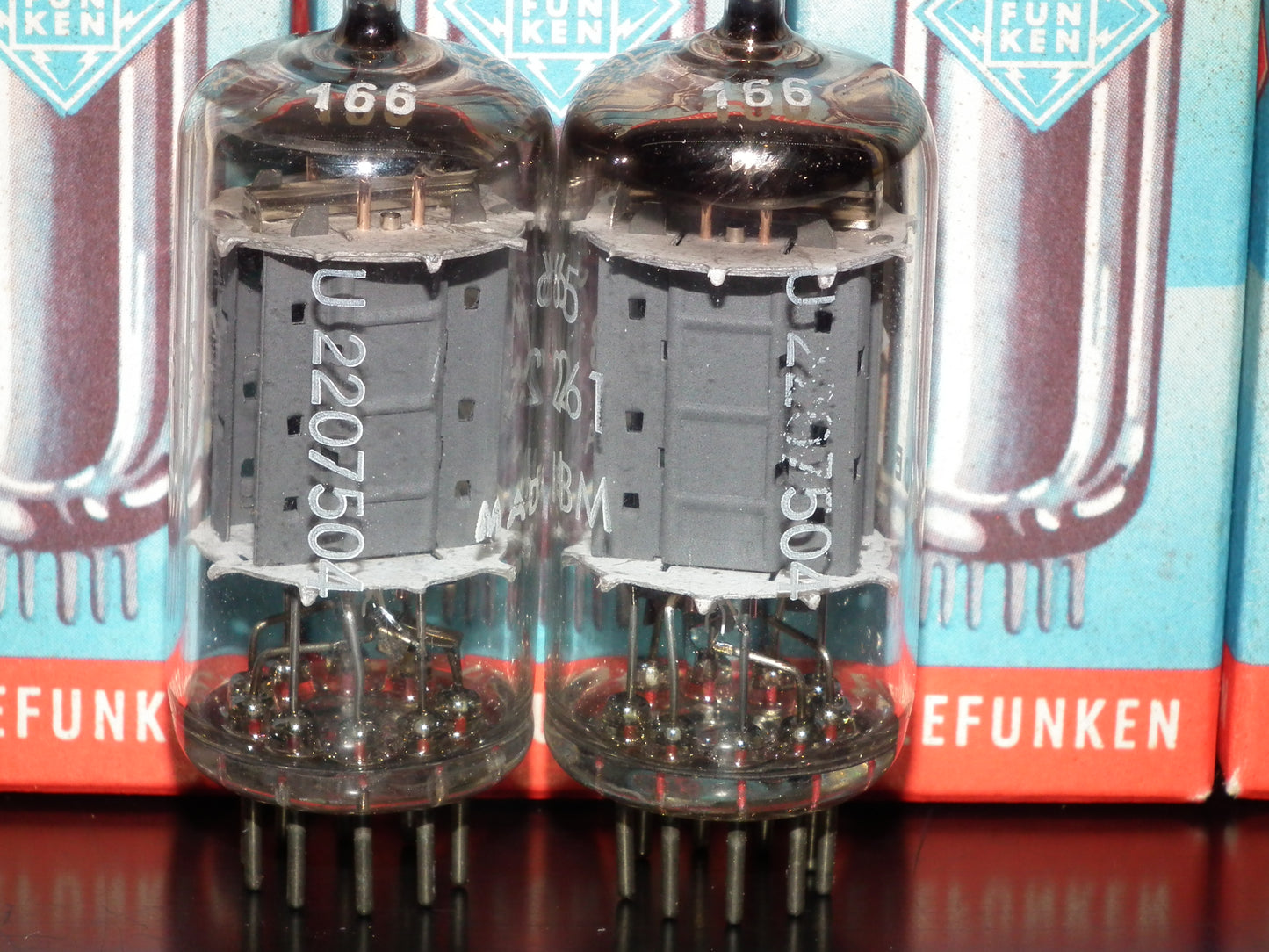 Platinum Matched Pair 5965 Telefunken E180CC EXTREMELY RARE GRAY FLANGES DB Ulm