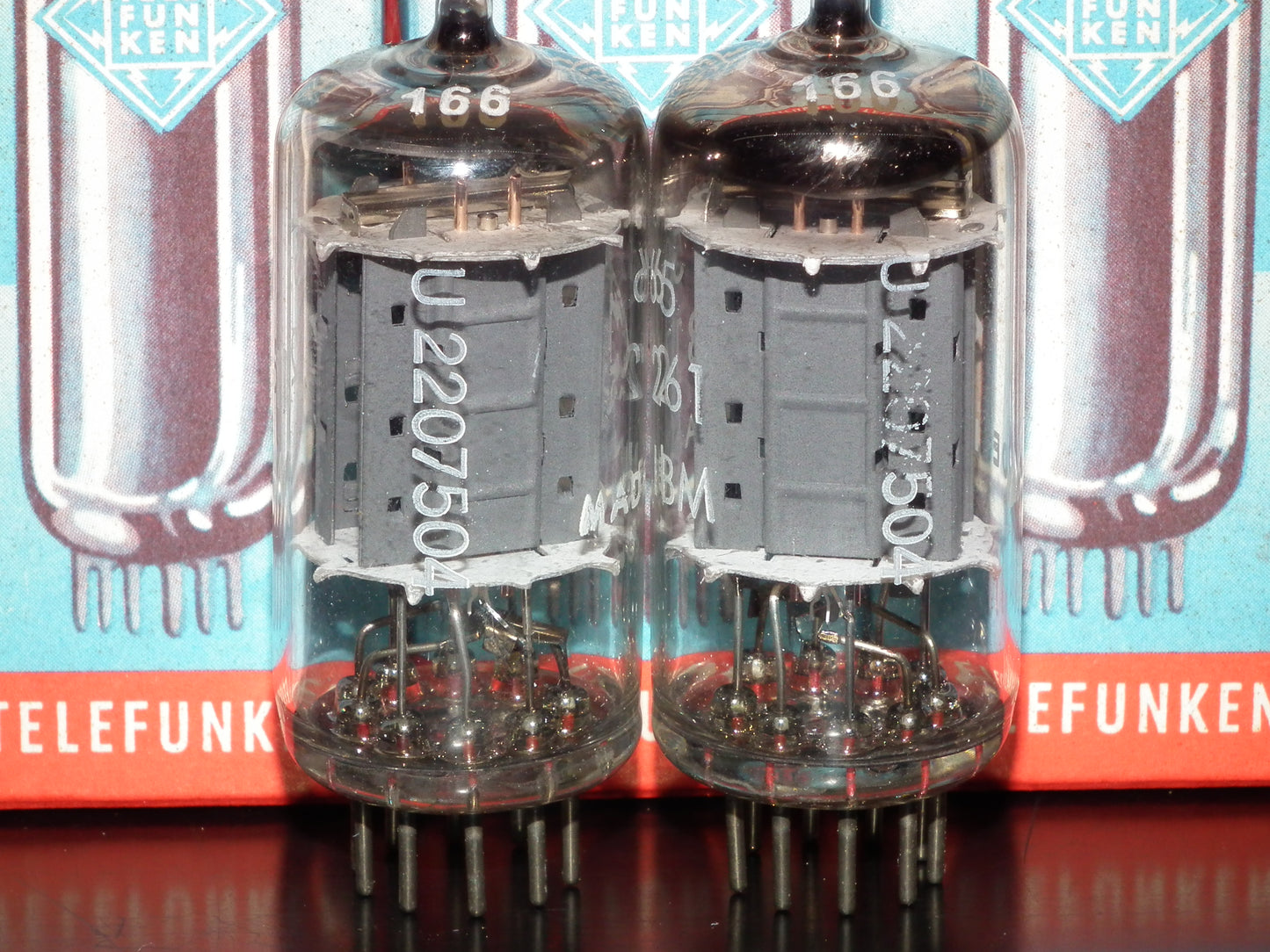 Platinum Matched Pair 5965 Telefunken E180CC EXTREMELY RARE GRAY FLANGES DB Ulm
