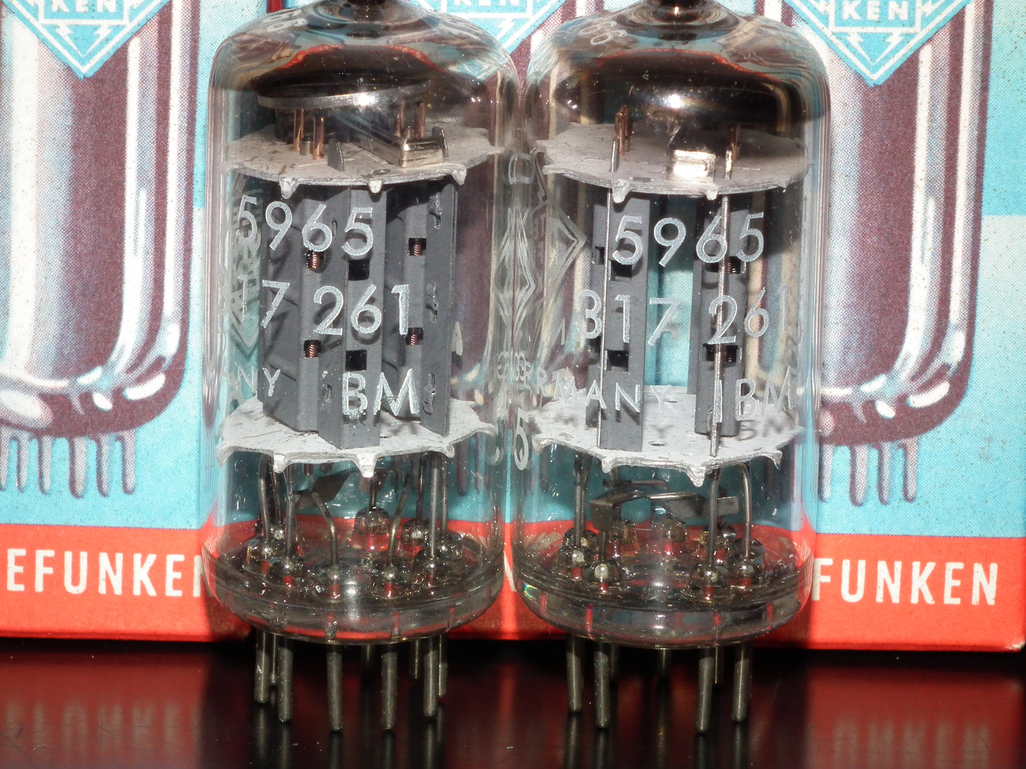 Platinum Matched Pair 5965 Telefunken E180CC EXTREMELY RARE GRAY FLANGES DB Ulm