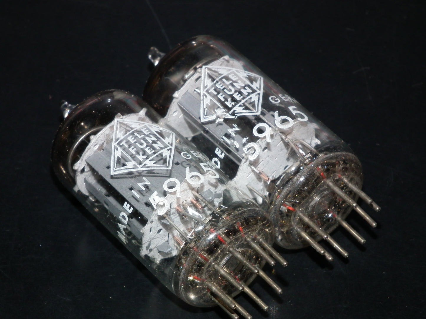 Platinum Matched Pair 5965 Telefunken E180CC EXTREMELY RARE GRAY FLANGES DB Ulm