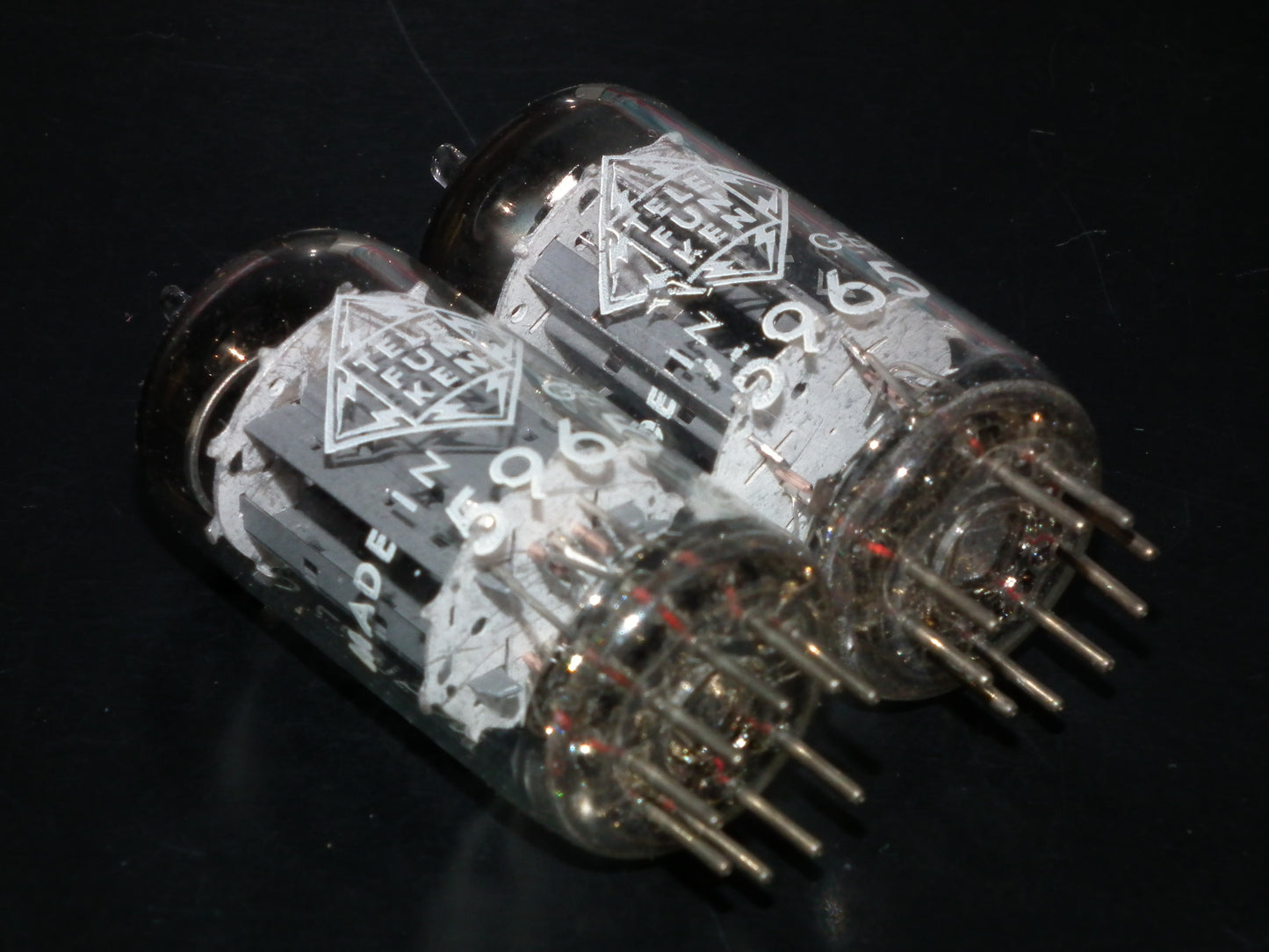Platinum Matched Pair 5965 Telefunken E180CC EXTREMELY RARE GRAY FLANGES DB Ulm