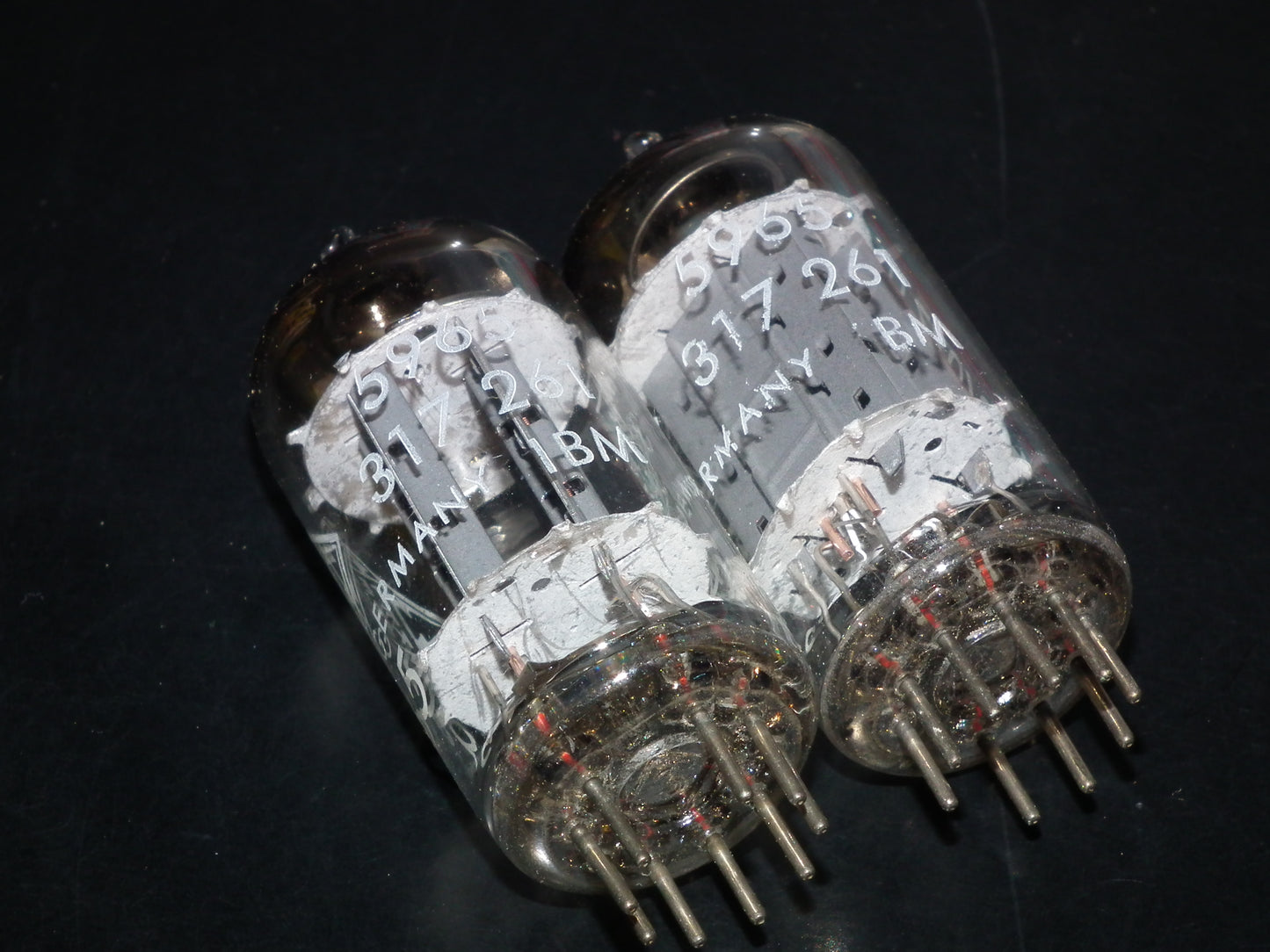 Platinum Matched Pair 5965 Telefunken E180CC EXTREMELY RARE GRAY FLANGES DB Ulm