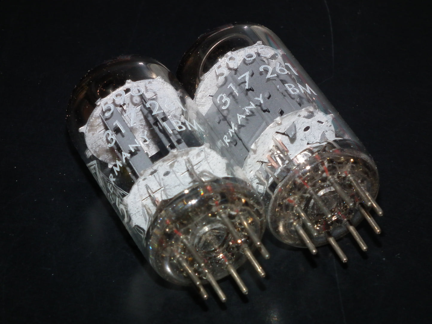 Platinum Matched Pair 5965 Telefunken E180CC EXTREMELY RARE GRAY FLANGES DB Ulm