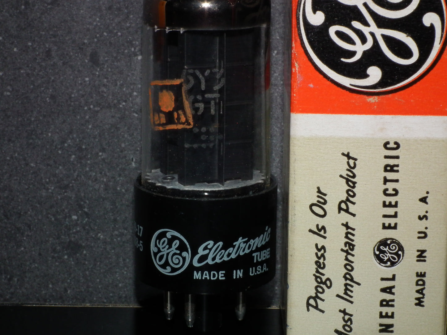 5Y3GT GE Vacuum Tube Rectifier NOS NIB Black plates STAMP
