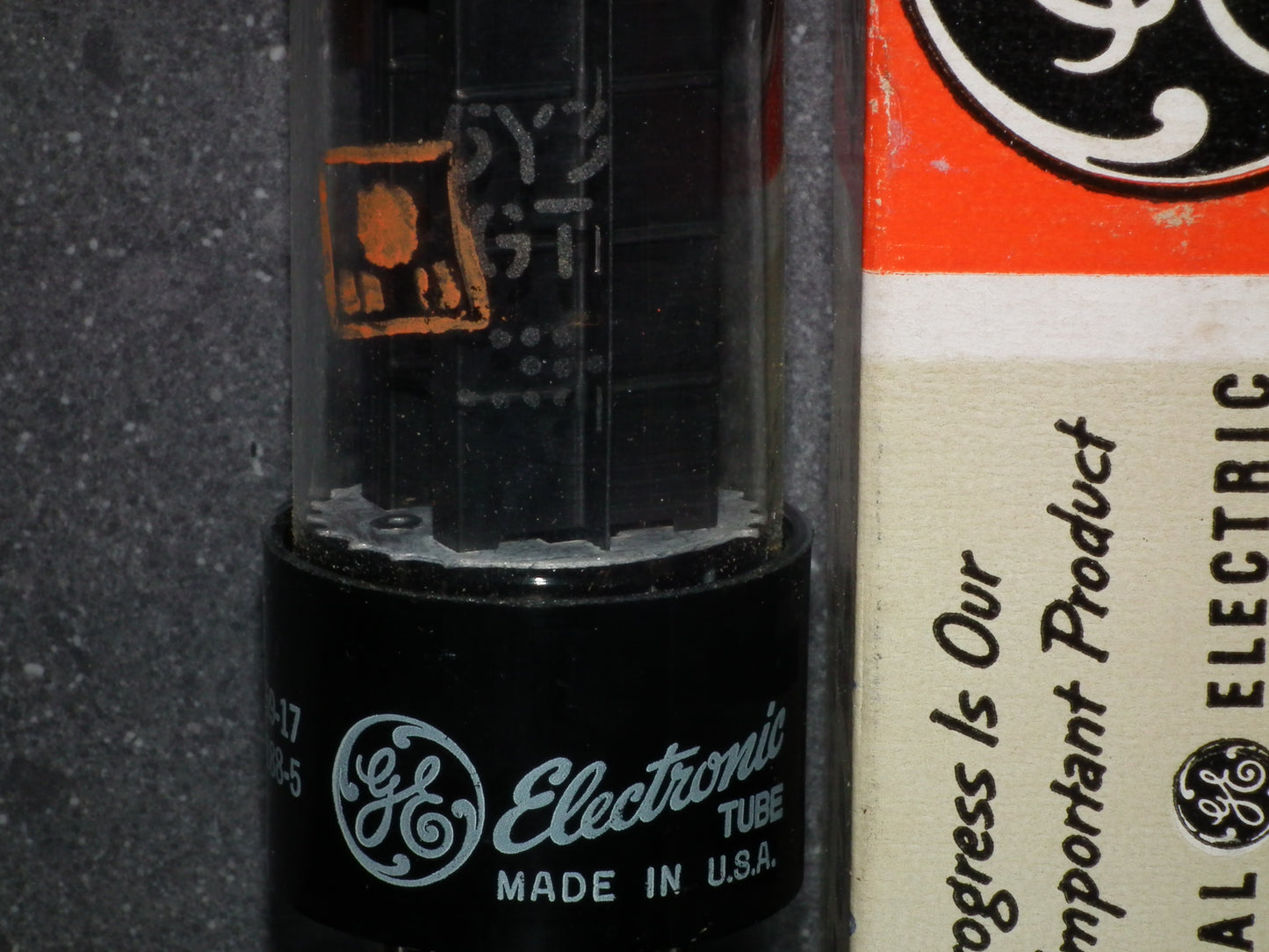 5Y3GT GE Vacuum Tube Rectifier NOS NIB Black plates STAMP