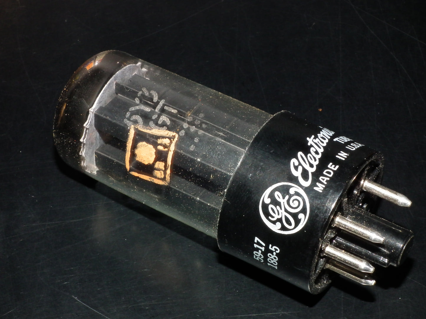 5Y3GT GE Vacuum Tube Rectifier NOS NIB Black plates STAMP