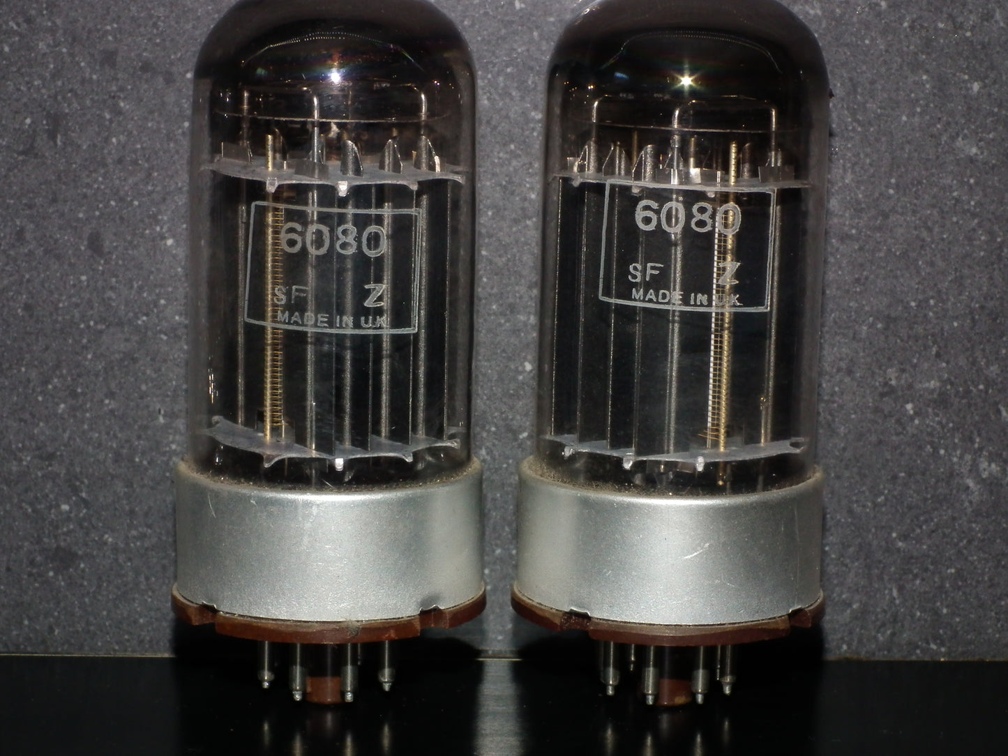 GEC 6080 CV2984 6AS7 5998 ECC230 Matched pair Square Getters Triple Mica
