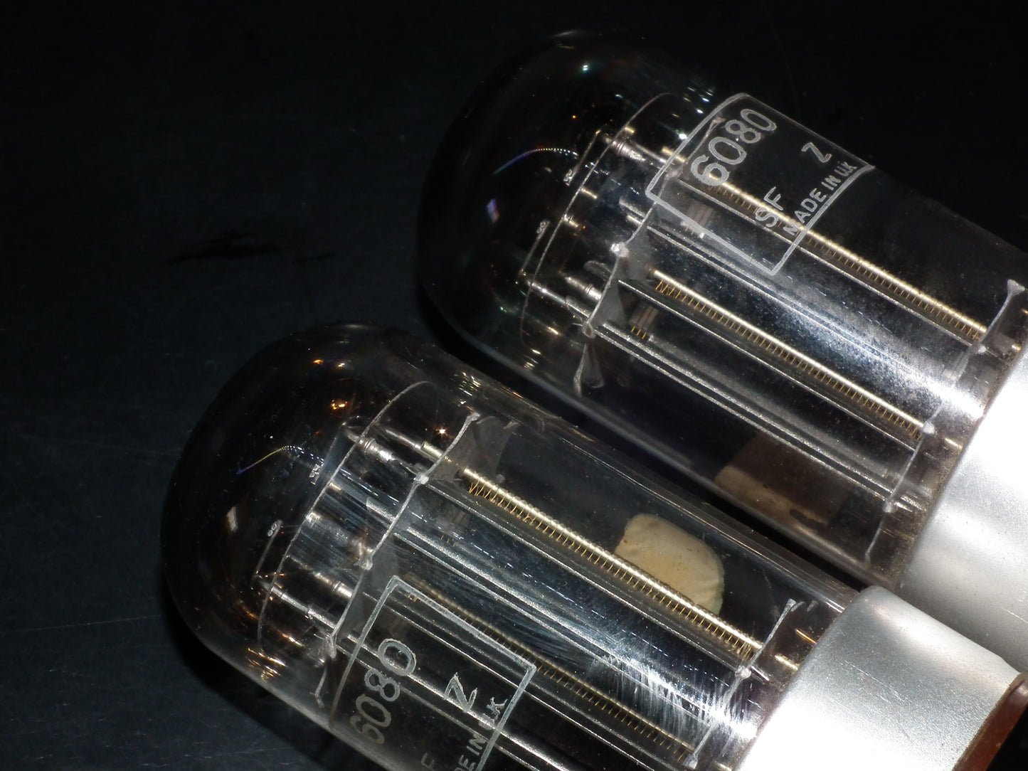GEC 6080 CV2984 6AS7 5998 ECC230 Matched pair Square Getters Triple Mica