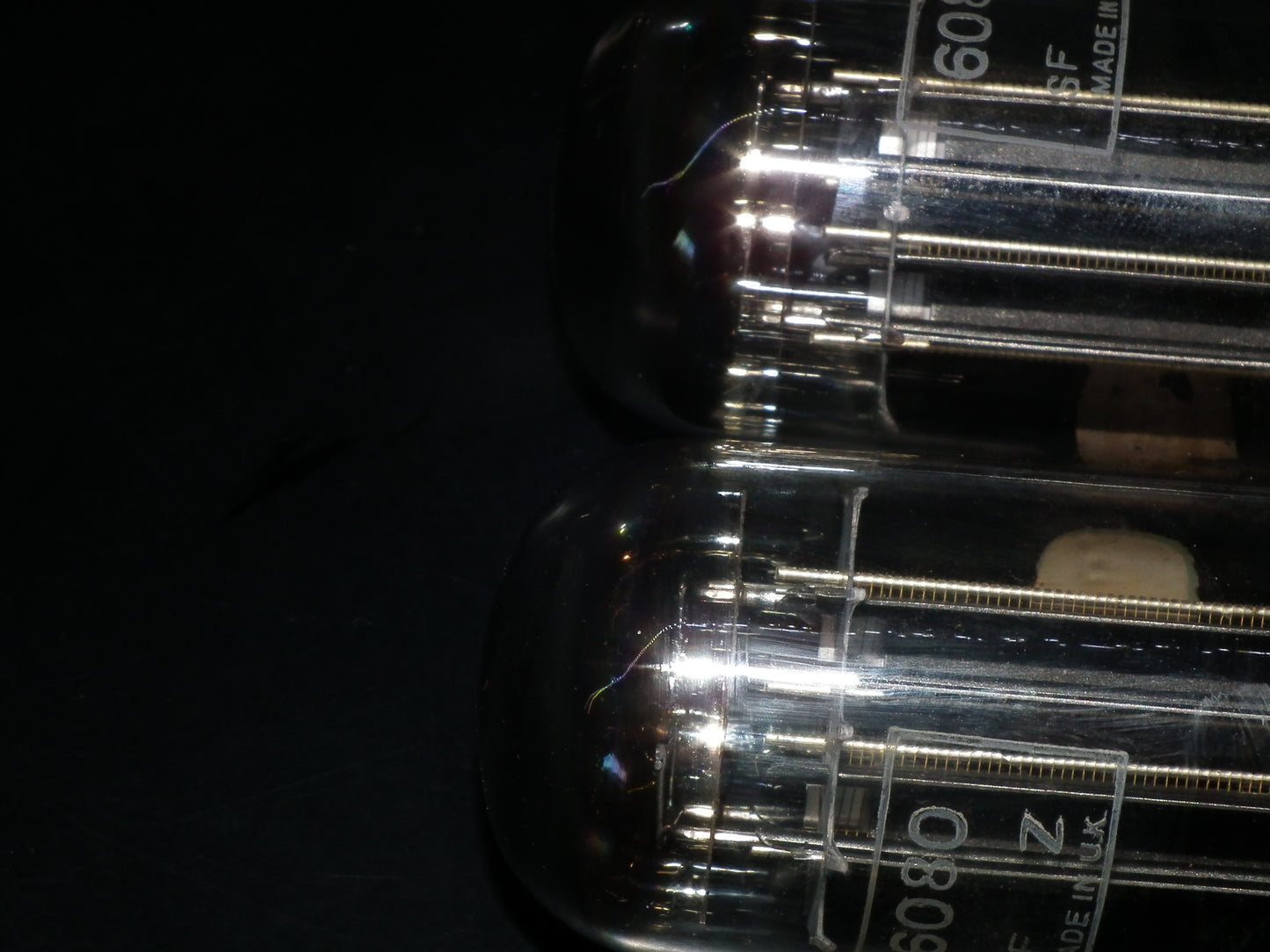 GEC 6080 CV2984 6AS7 5998 ECC230 Matched pair Square Getters Triple Mica