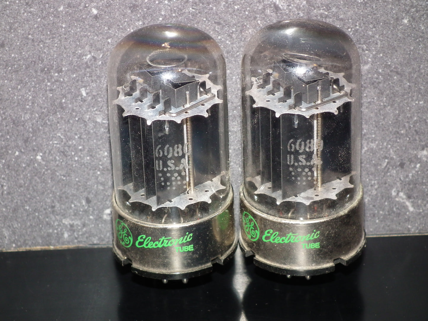 Matched pair 6080 GE General Electric double triode ( 6AS7 5998)