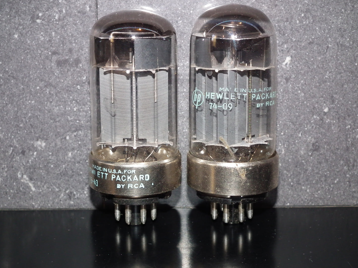 Matched pair HP RCA 6080 double triode ( 6AS7 5998) Triple mica 70s