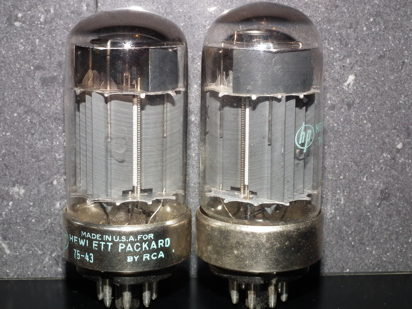 Matched pair HP RCA 6080 double triode ( 6AS7 5998) Triple mica 70s