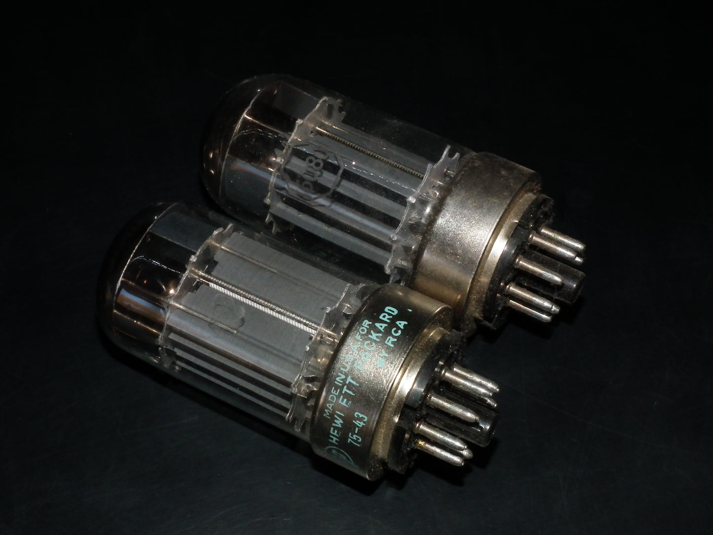 Matched pair HP RCA 6080 double triode ( 6AS7 5998) Triple mica 70s