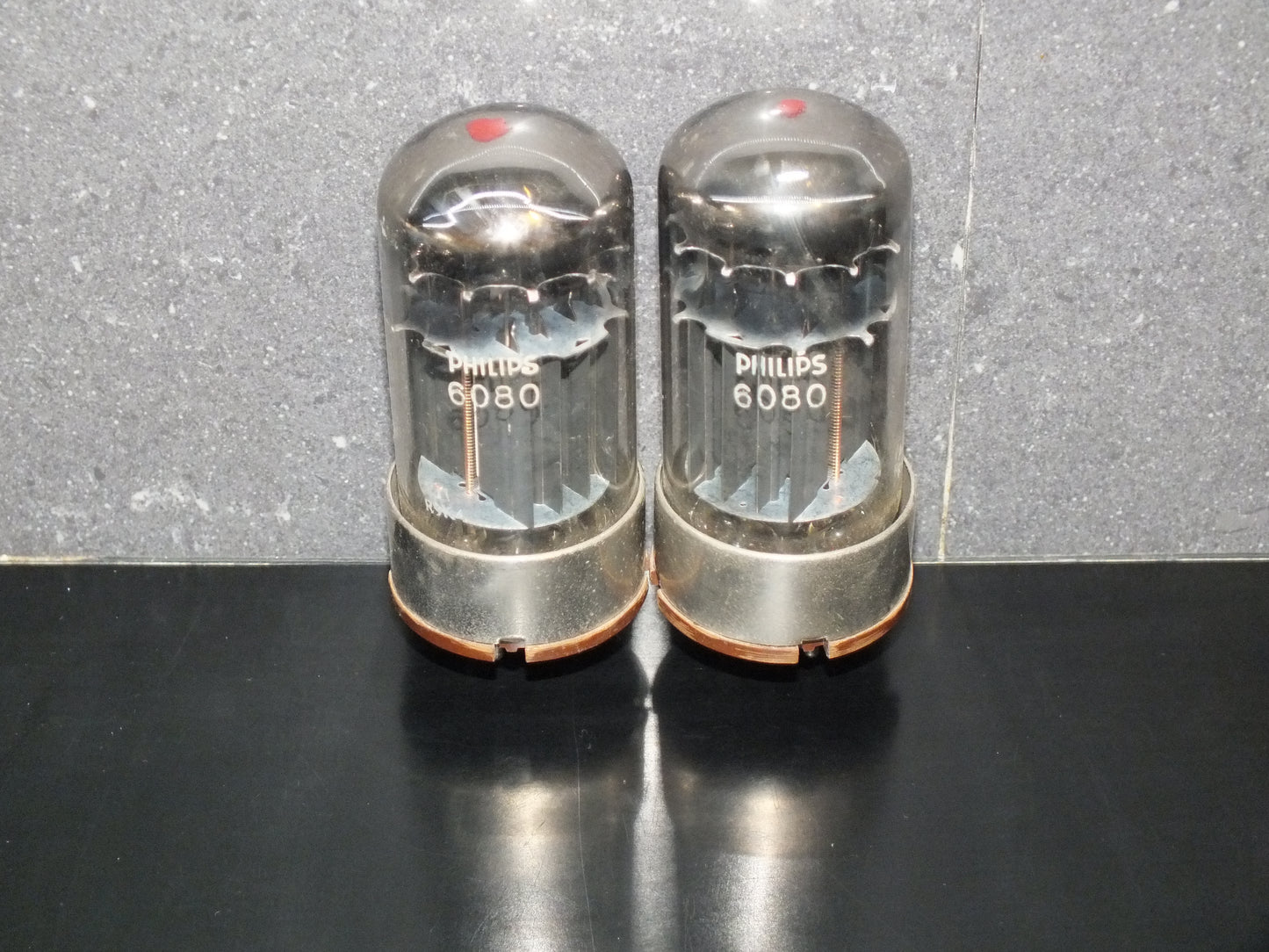 MULLARD 6080 Matched pair rebranded Philips Tested
