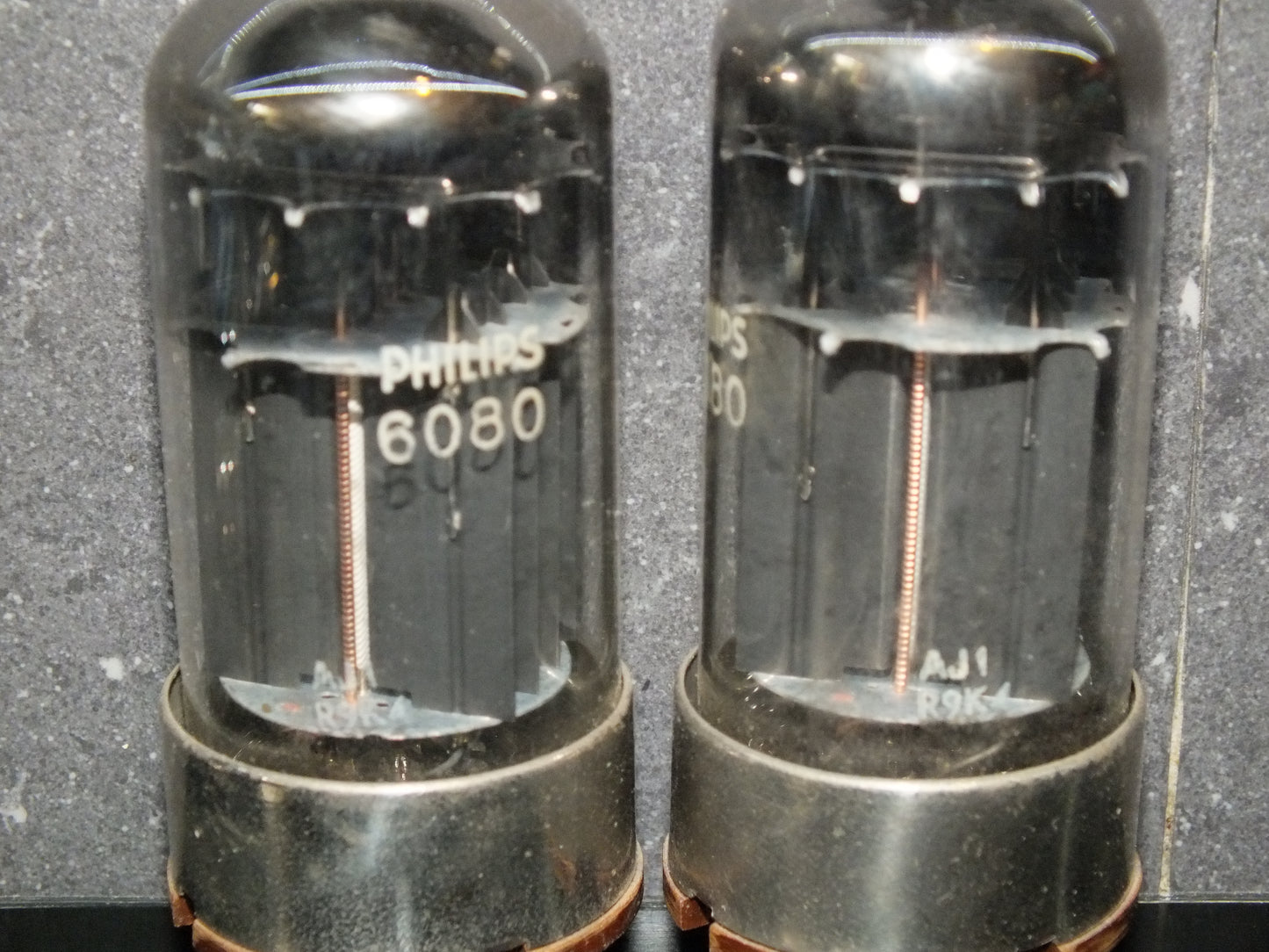 MULLARD 6080 Matched pair rebranded Philips Tested