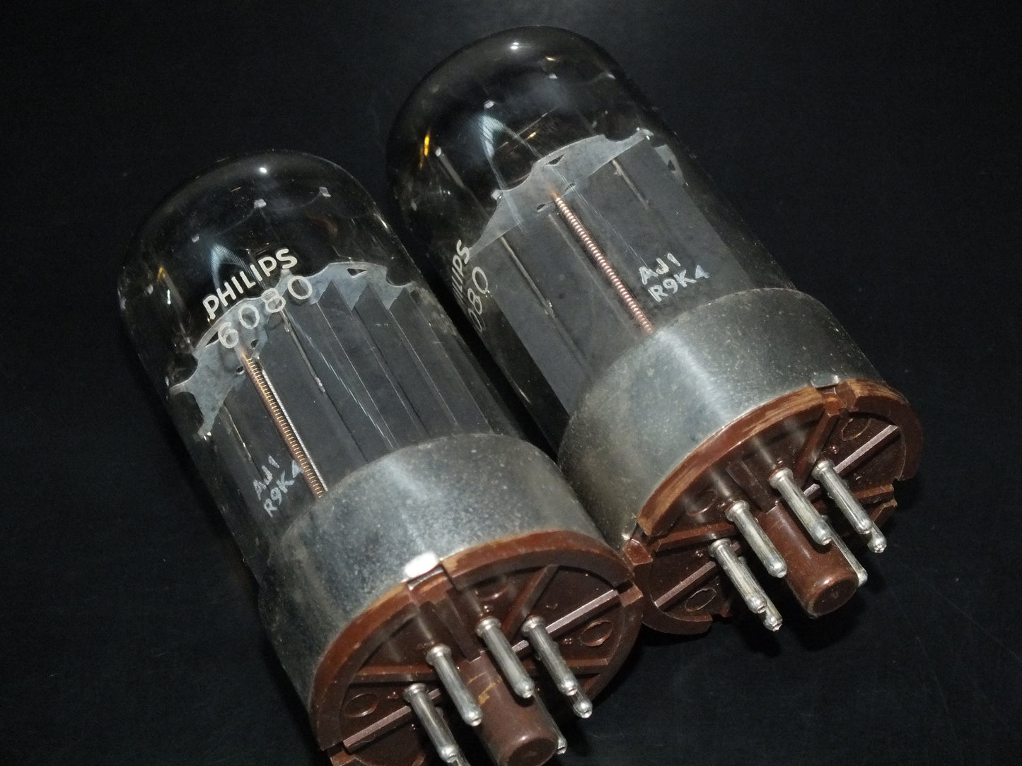MULLARD 6080 Matched pair rebranded Philips Tested