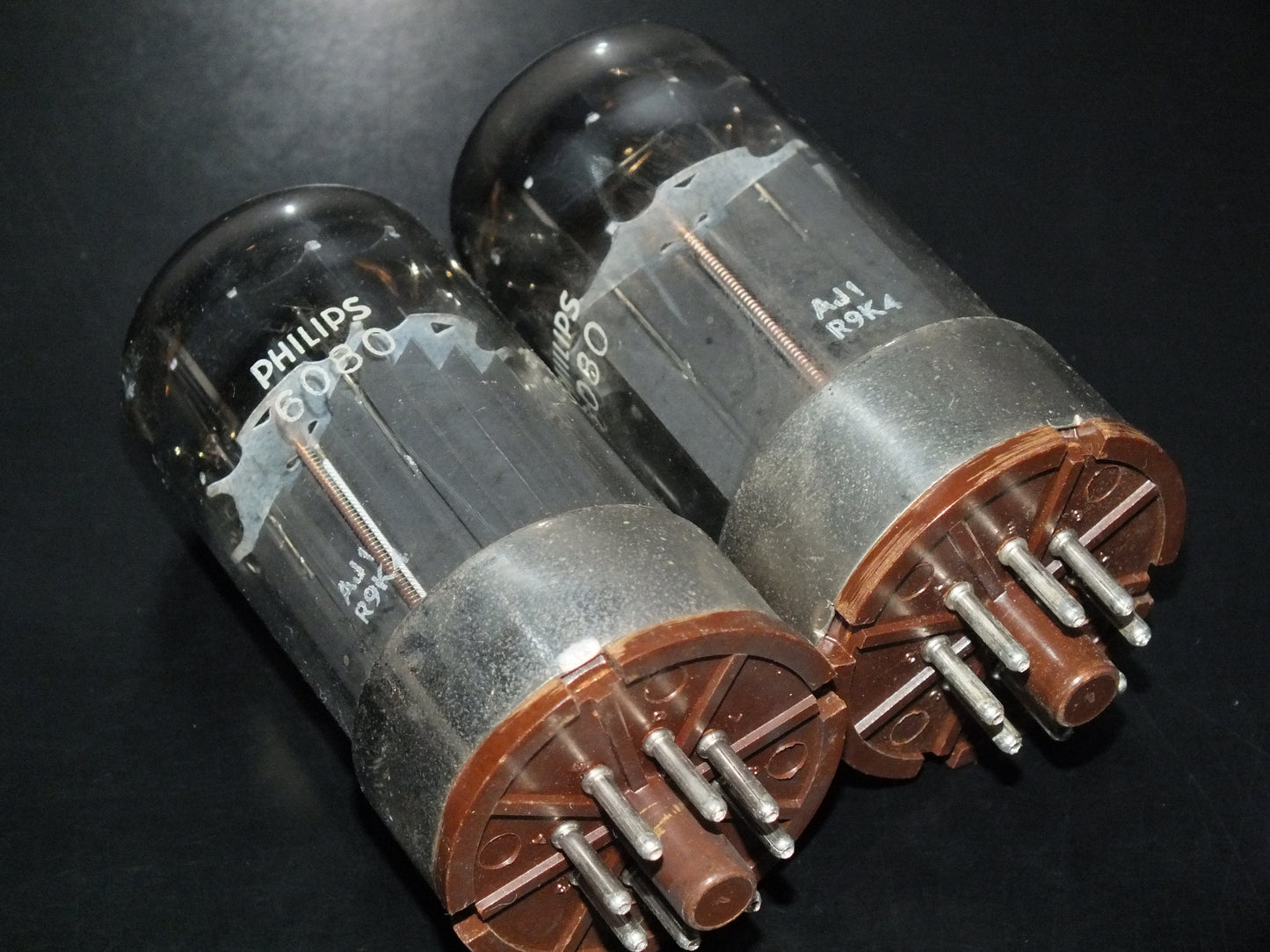 MULLARD 6080 Matched pair rebranded Philips Tested