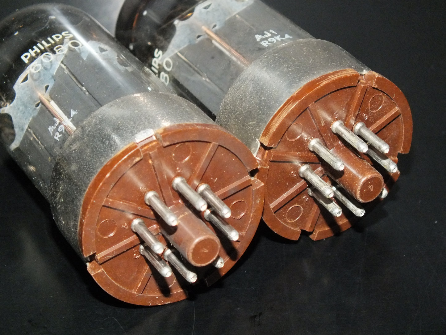 MULLARD 6080 Matched pair rebranded Philips Tested