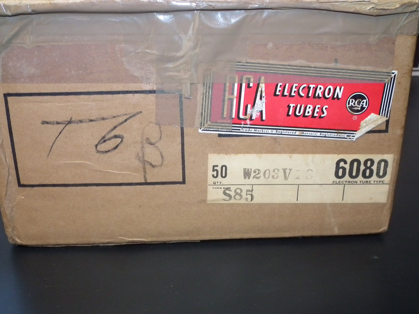 RCA 6080 6AS7 5998 Matched pair NOS, black plates, triple mica