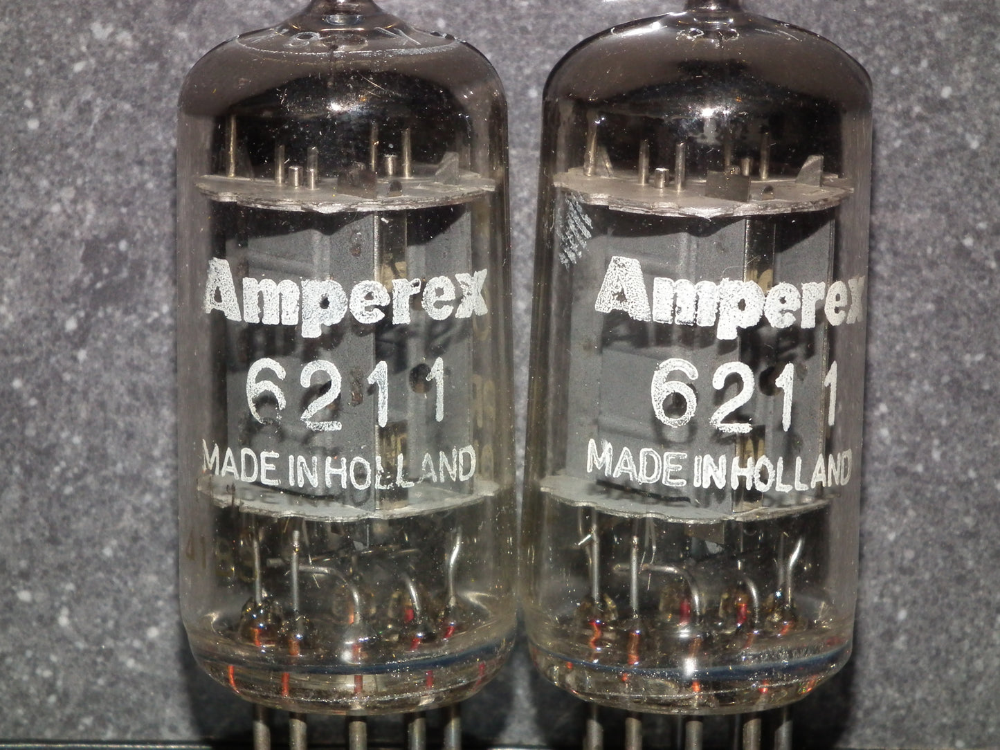 Platinum Matched Pair 6211 AMPEREX ~ECC82 Tested NOS Welded Anodes ECC802S