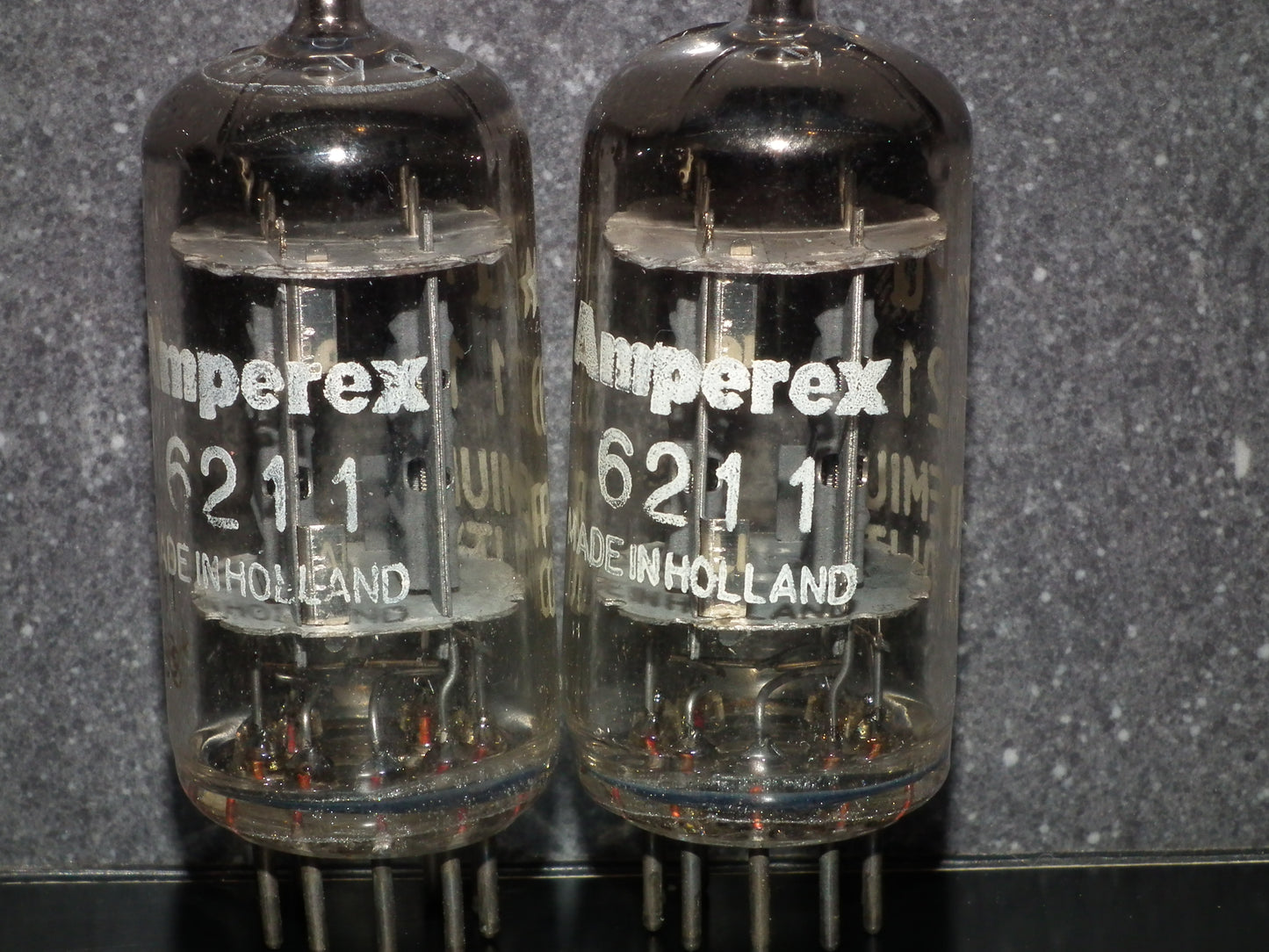 Platinum Matched Pair 6211 AMPEREX ~ECC82 Tested NOS Welded Anodes ECC802S