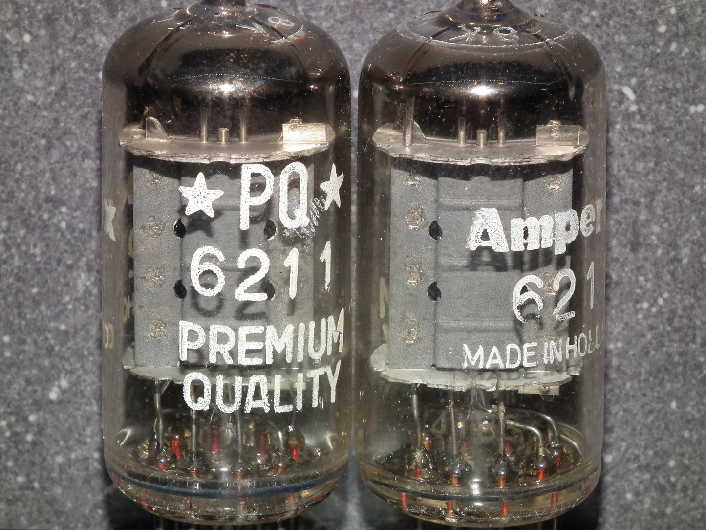 Platinum Matched Pair 6211 AMPEREX ~ECC82 Tested NOS Welded Anodes ECC802S