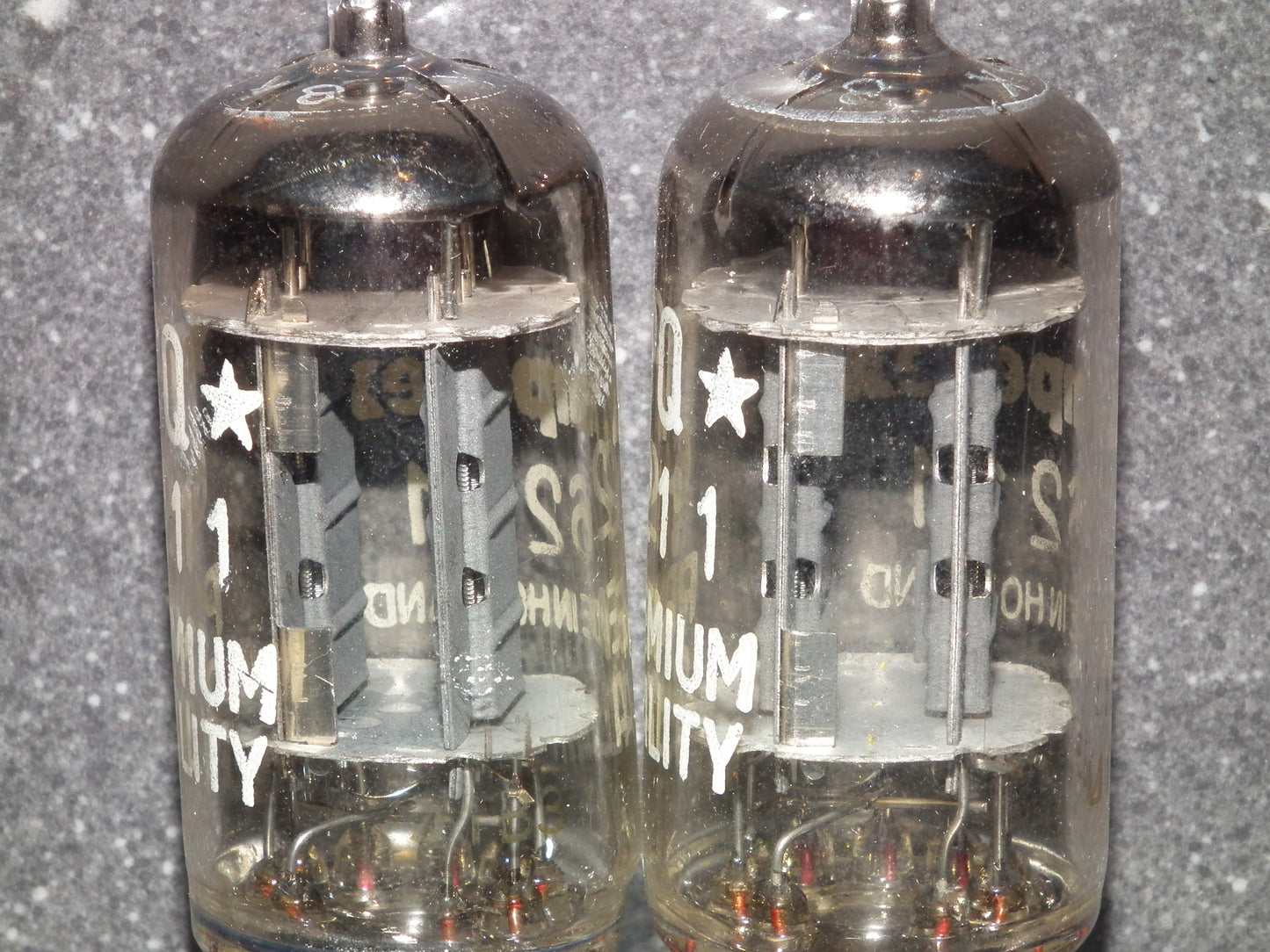 Platinum Matched Pair 6211 AMPEREX ~ECC82 Tested NOS Welded Anodes ECC802S
