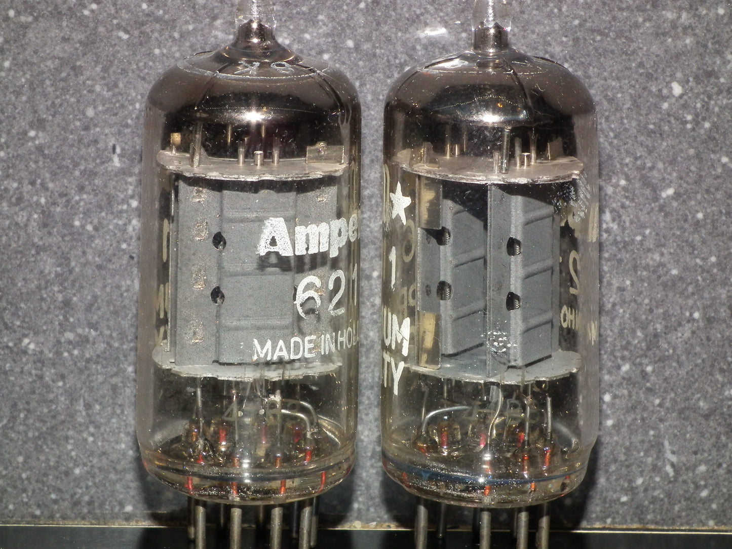 Platinum Matched Pair 6211 AMPEREX ~ECC82 Tested NOS Welded Anodes ECC802S