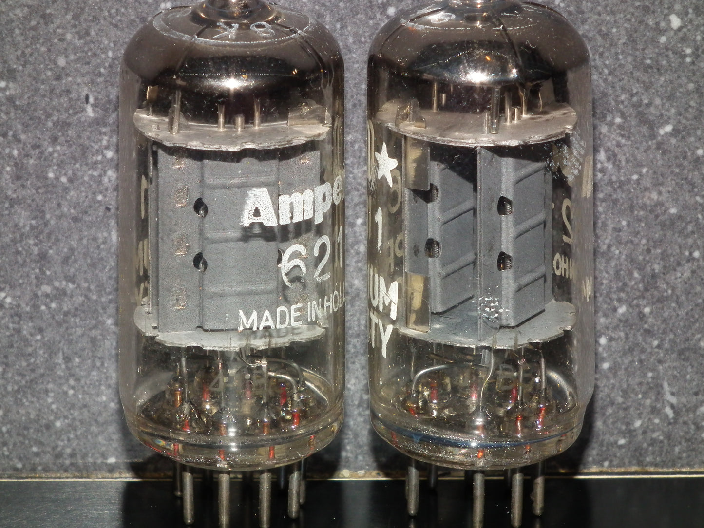Platinum Matched Pair 6211 AMPEREX ~ECC82 Tested NOS Welded Anodes ECC802S