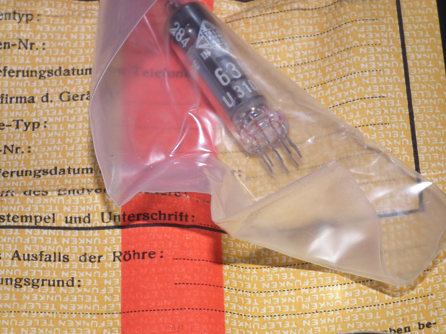 6397sp Telefunken NOS WB Microphone Pentode Made in Ulm West Germany