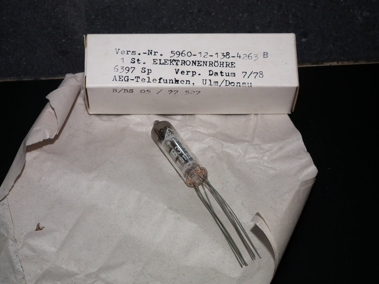 6397sp Telefunken NOS Microphone Pentode Made in Ulm West Germany