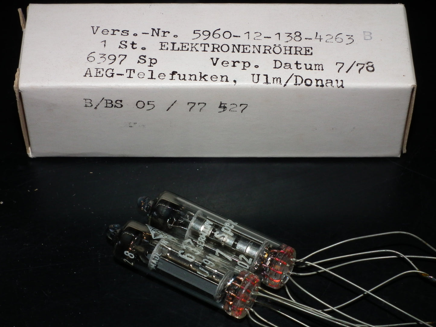 6397sp Telefunken NOS Microphone Pentode Made in Ulm West Germany
