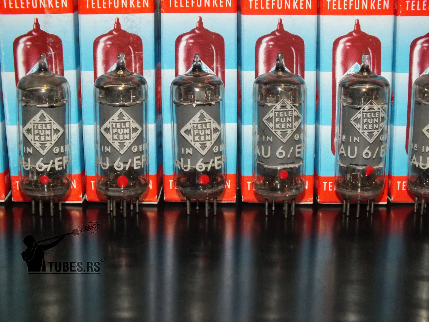 6AU6 Telefunken <> EF94 RARE Red Dot Sony C800G Microphone Killer Tube