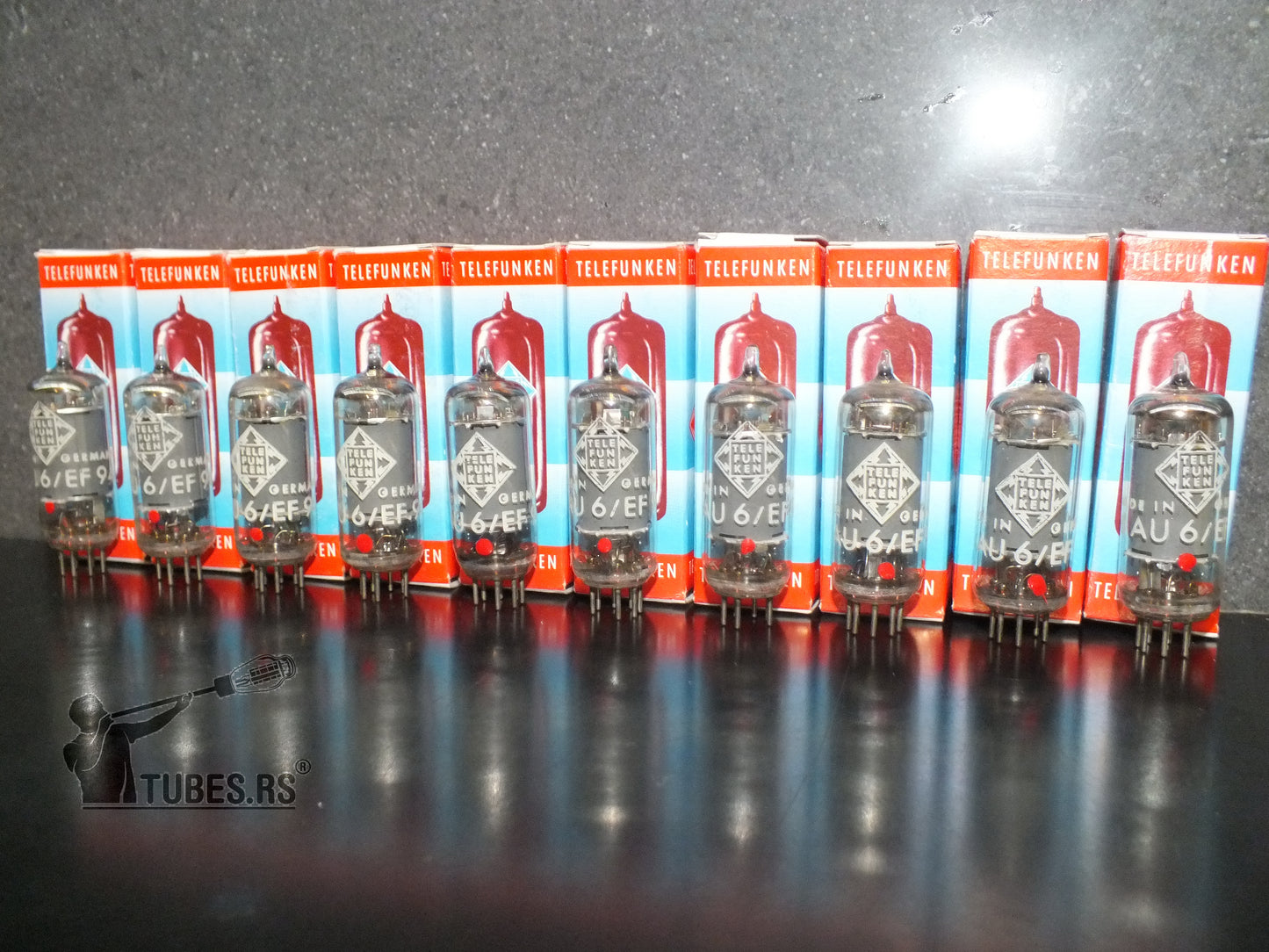6AU6 Telefunken <> EF94 RARE Red Dot Sony C800G Microphone Killer Tube