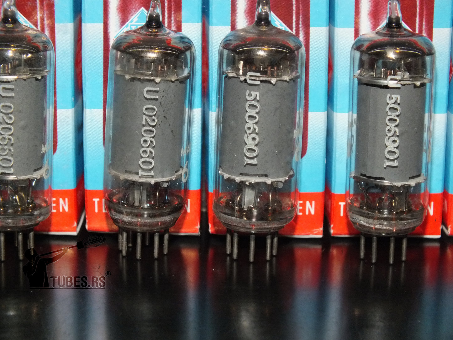 6AU6 Telefunken <> EF94 RARE Red Dot Sony C800G Microphone Killer Tube