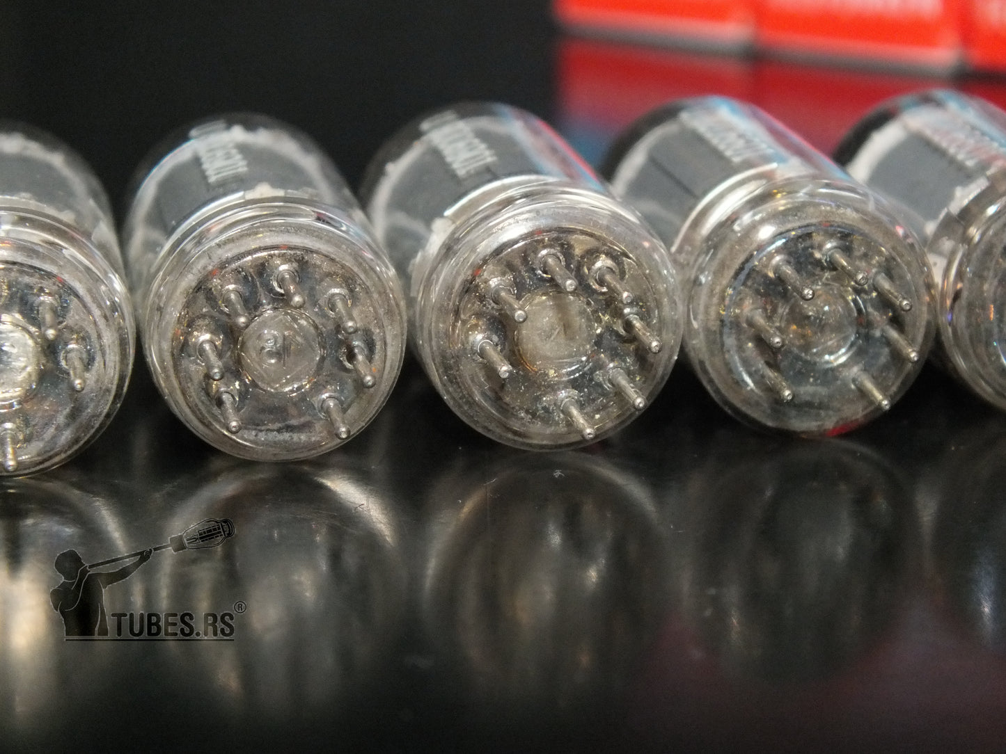 6AU6 Telefunken <> EF94 RARE Red Dot Sony C800G Microphone Killer Tube